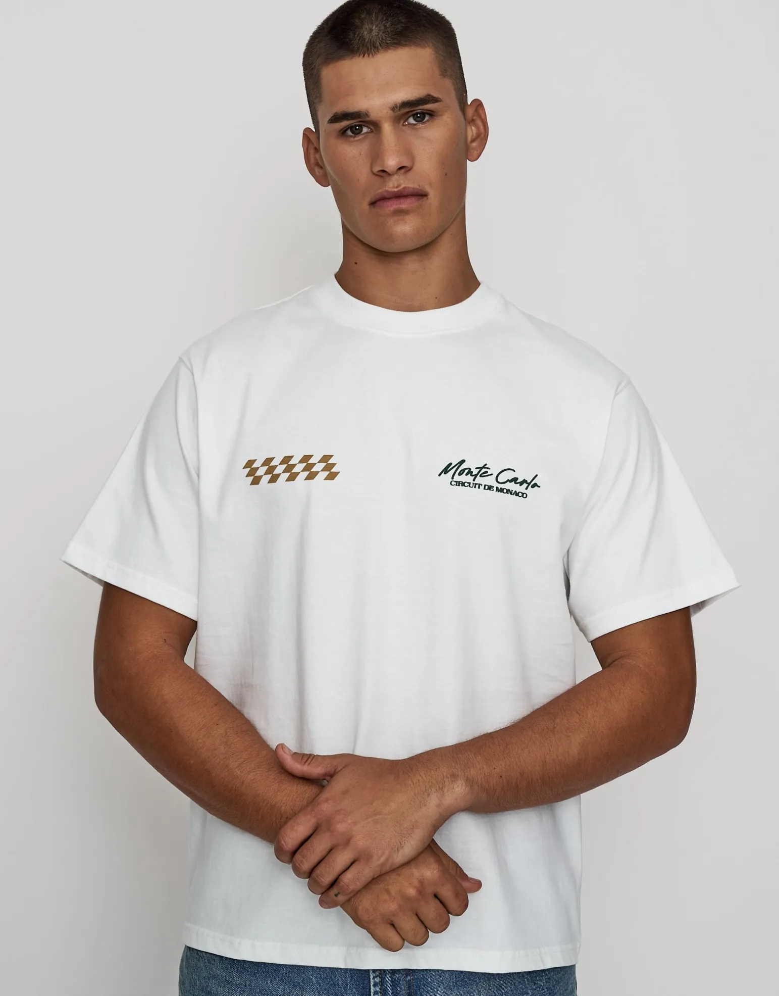 Anime Car Relaxed Fit T Shirt in Alloy Grey