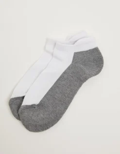 Ankle Sport Socks in White/grey