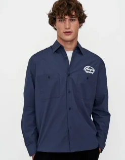 Arizona Embroidered Long Sleeve Shirt in Midnight