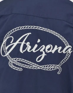Arizona Embroidered Long Sleeve Shirt in Midnight