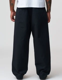 Baggy Double Pleated Pants in Black