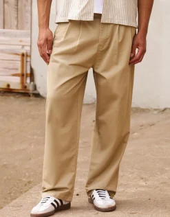 Baggy Double Pleated Pants in Black