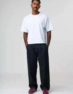 Baggy Double Pleated Pants in Black