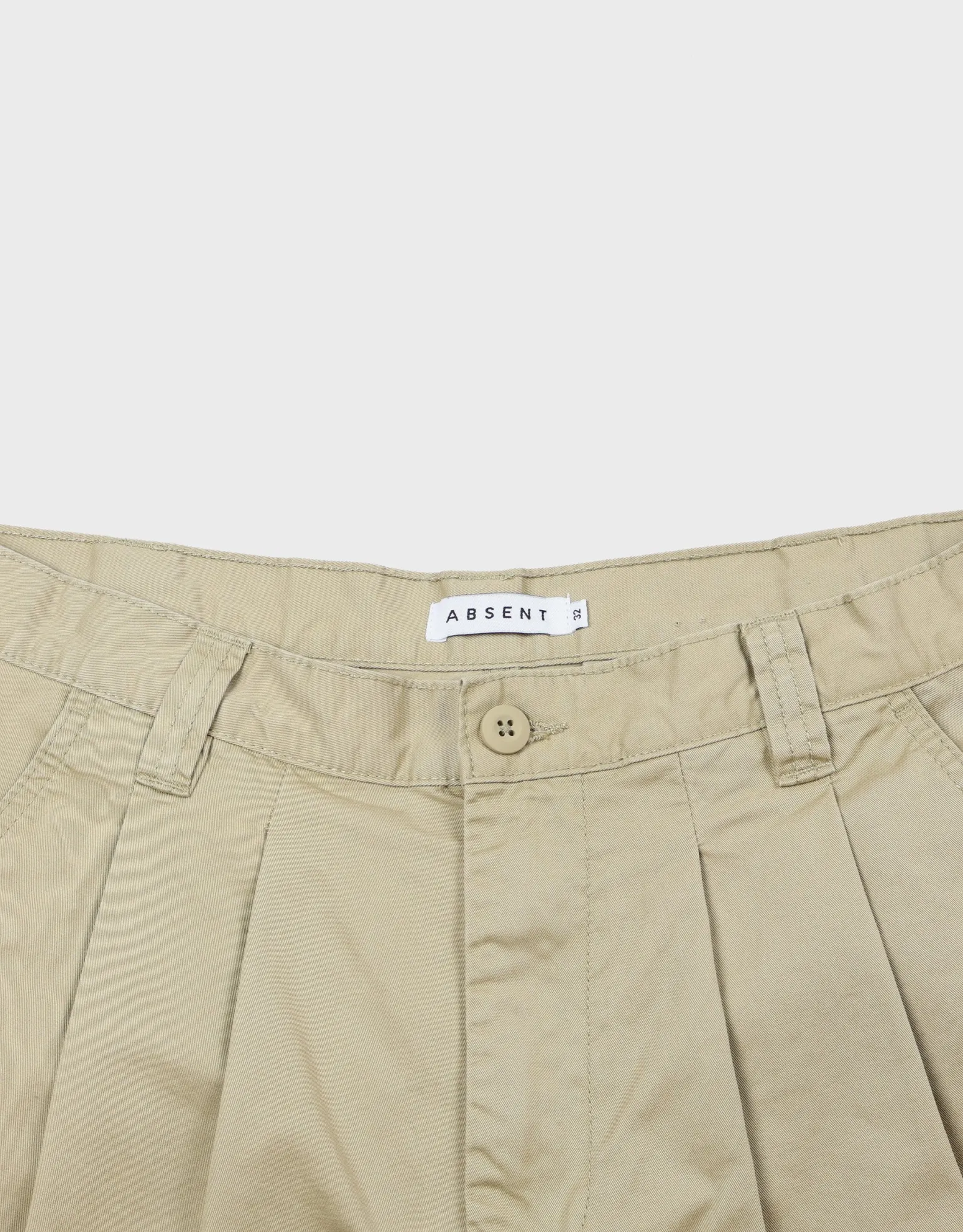 Baggy Double Pleated Pants in Khaki
