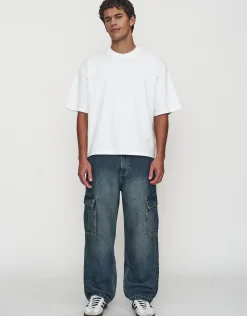 Baggy Fit Cargo Jeans in Swedish Black