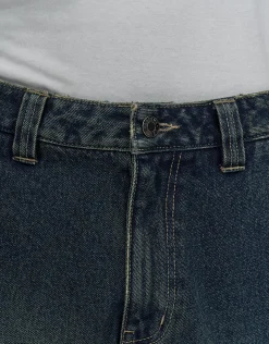 Baggy Fit Denim Cargo Jeans in Vigor Blue
