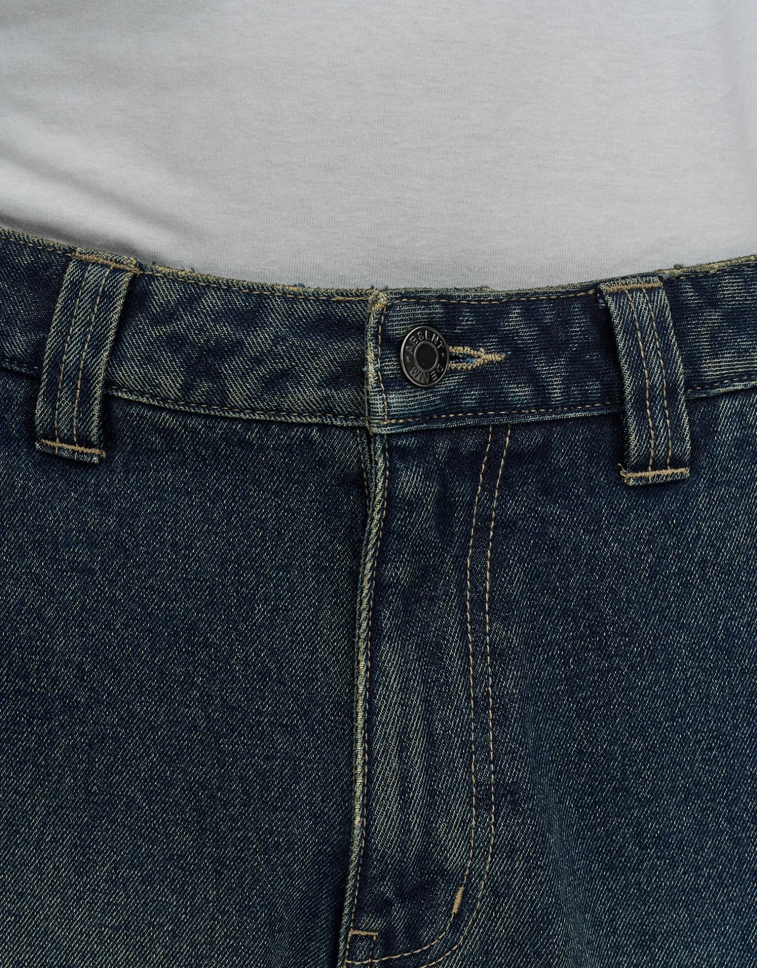 Baggy Fit Denim Cargo Jeans in Vigor Blue