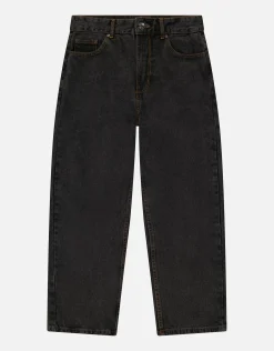 Baggy Fit Jeans in Black/white Stitch