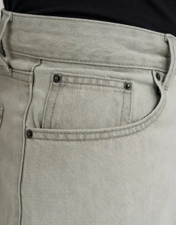 Baggy Fit Jeans in Black/white Stitch