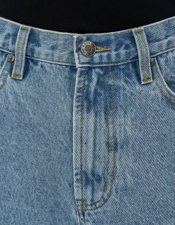 Baggy Fit Jorts in Acid Black
