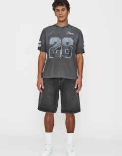 Baggy Fit Jorts in Blue Fade