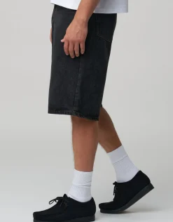 Baggy Fit Jorts in Dark Raw