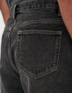 Baggy Fit Jorts in Dark Raw