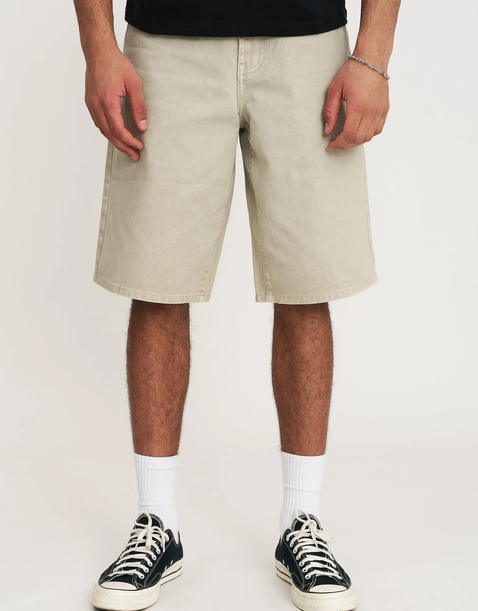 Baggy Fit Jorts in Dark Raw