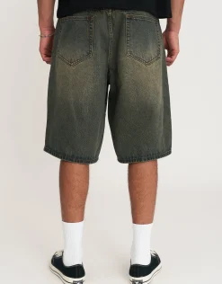 Baggy Fit Jorts in Diesel Washed