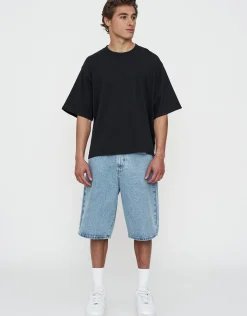 Baggy Fit Jorts in Fossil Wash