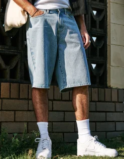 Baggy Fit Jorts in Fossil Wash