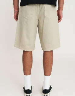 Baggy Fit Jorts in Fossil Wash