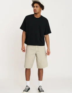 Baggy Fit Jorts in Fossil Wash