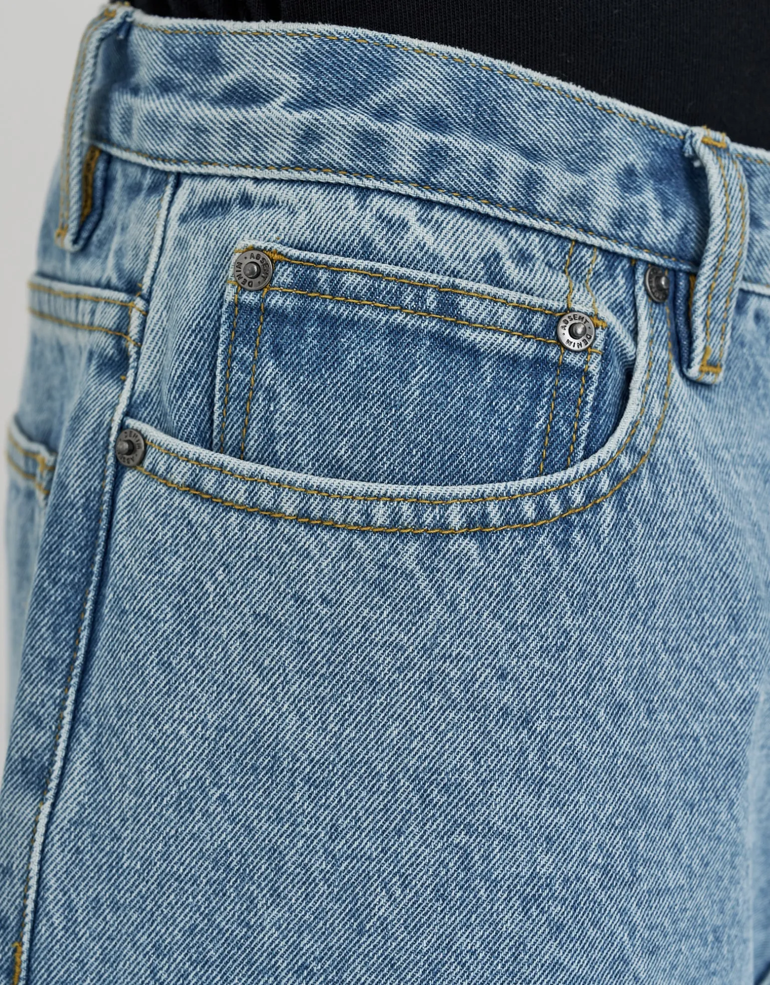 Baggy Fit Jorts in Stone Black