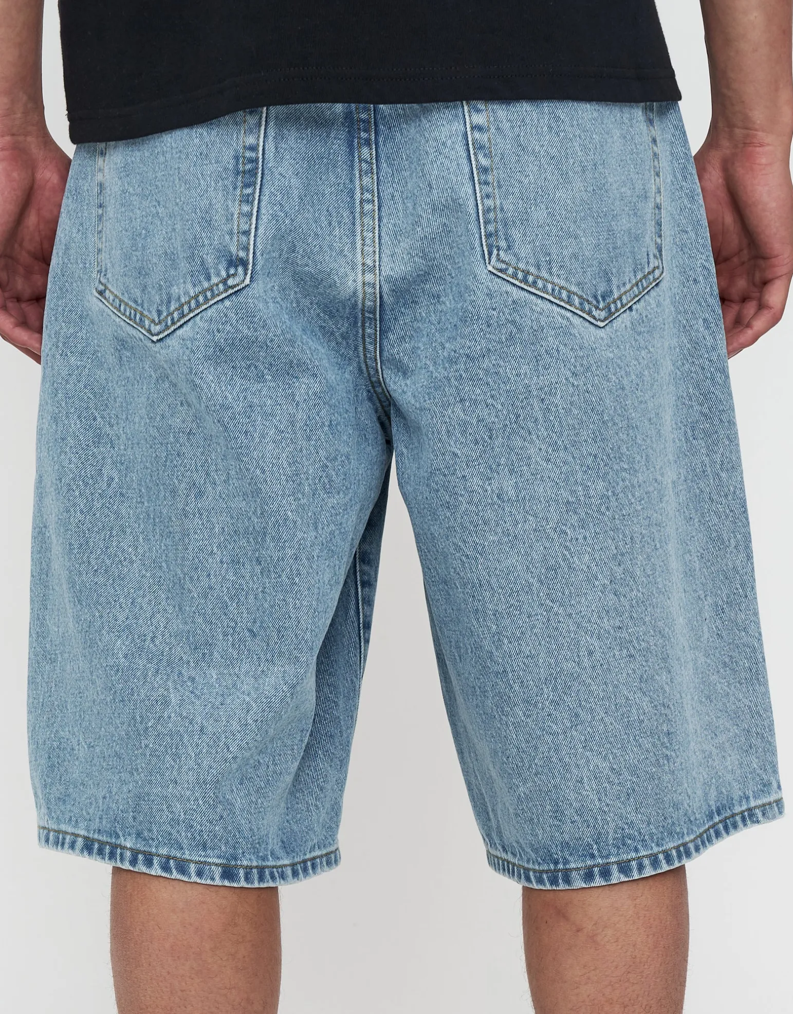 Baggy Fit Jorts in Stone Black