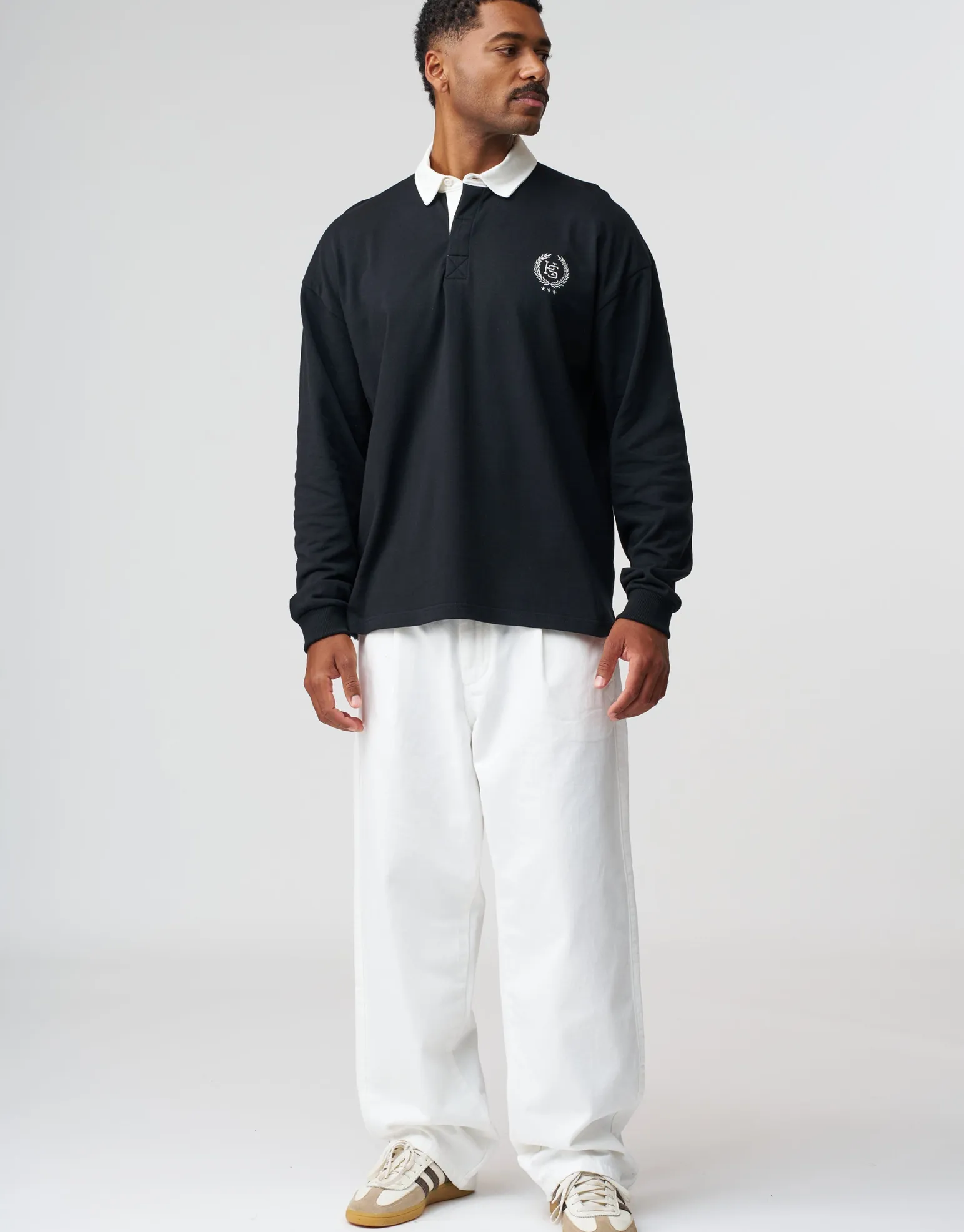 Baggy Fit Pleated Pants in Tan