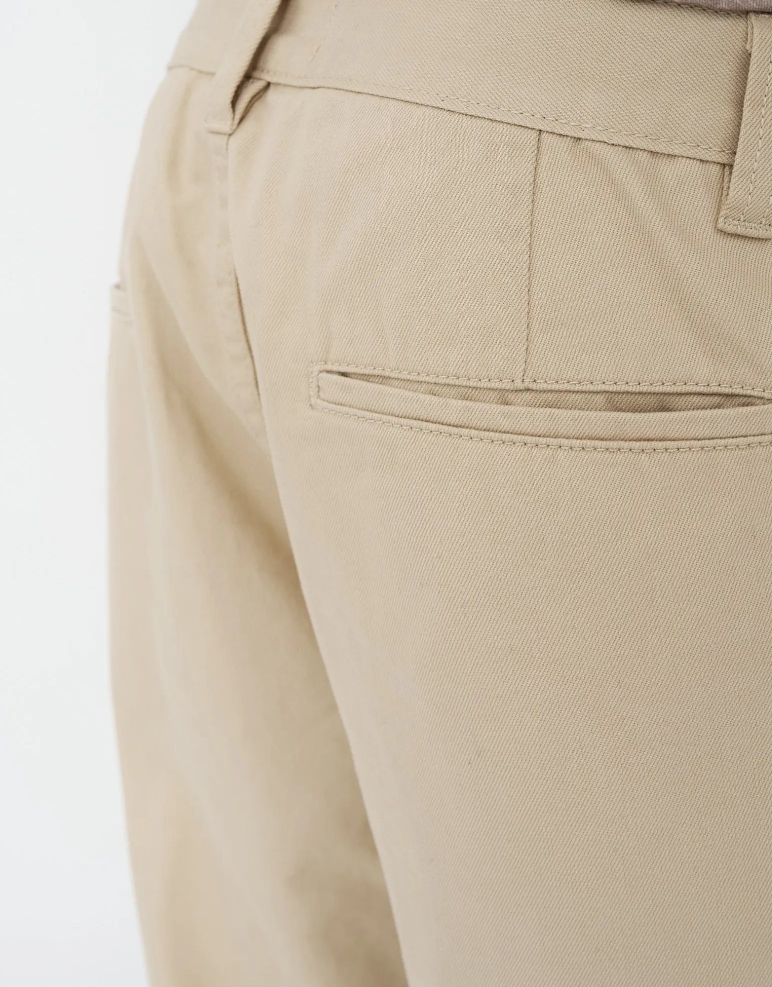 Baggy Fit Pleated Pants in Tan