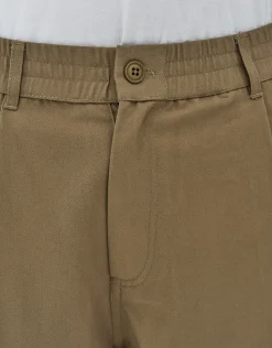 Baggy Fit Pleated Shorts in Khaki