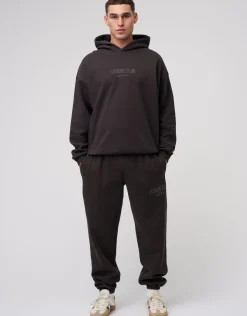 Baggy Leisure Club Cuffed Track Pants in Bitter Brown