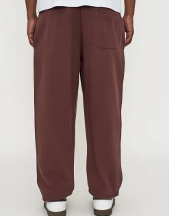 Baggy Leisure Club Cuffed Track Pants in Bitter Brown