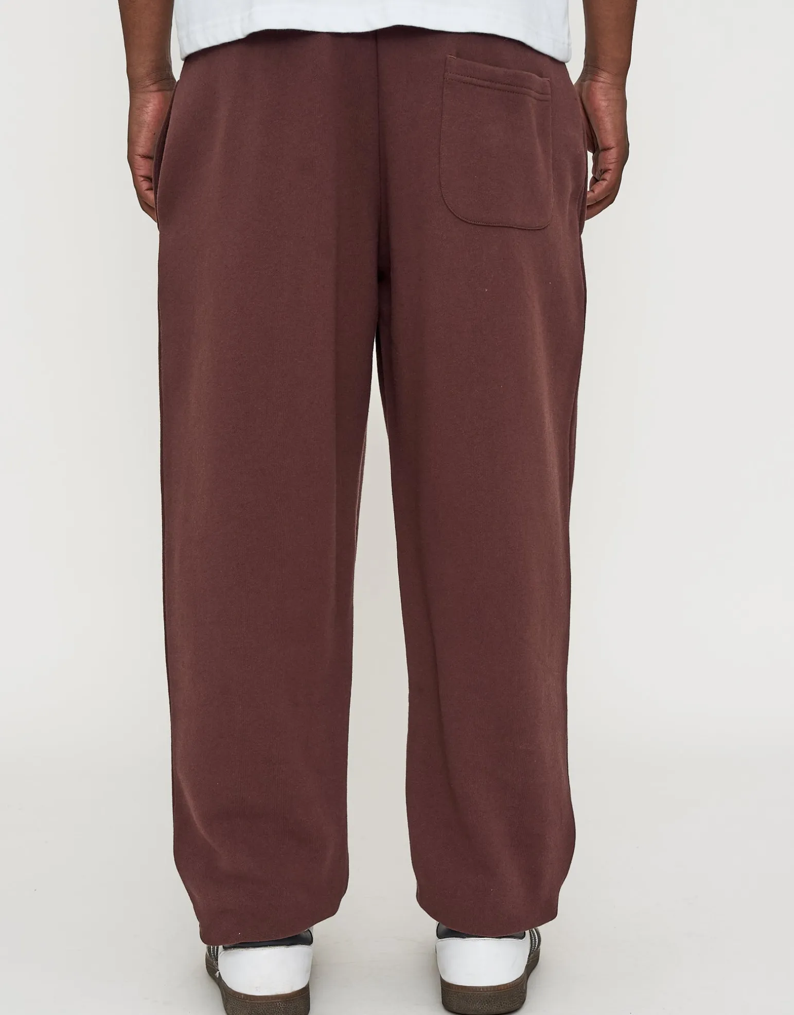 Baggy Leisure Club Cuffed Track Pants in Black