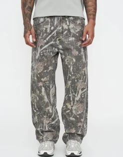 Baggy Vintage Foliage Camo Pants in Camo