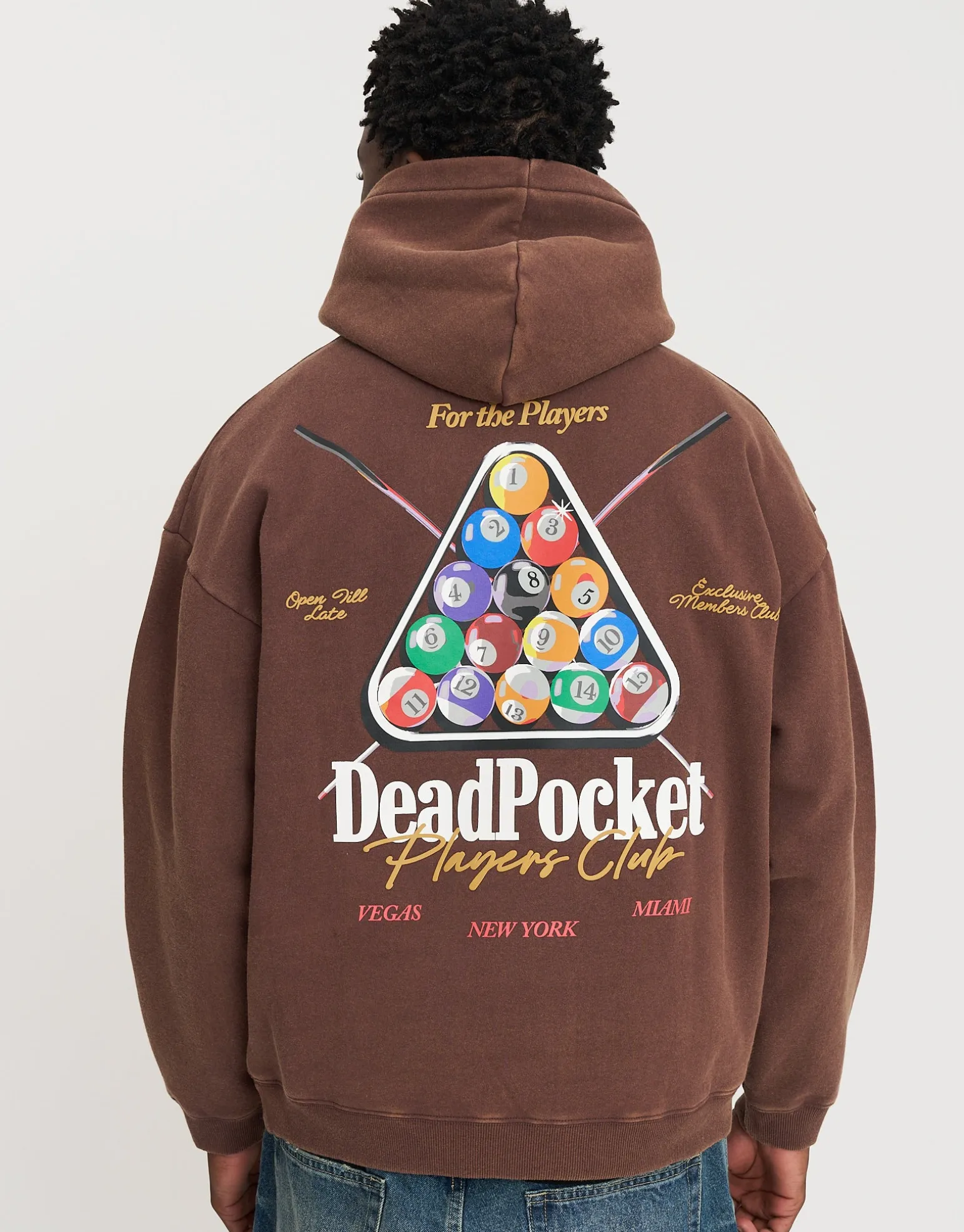 8 Ball Pool Oversized Hoodie in Bitter Brown
