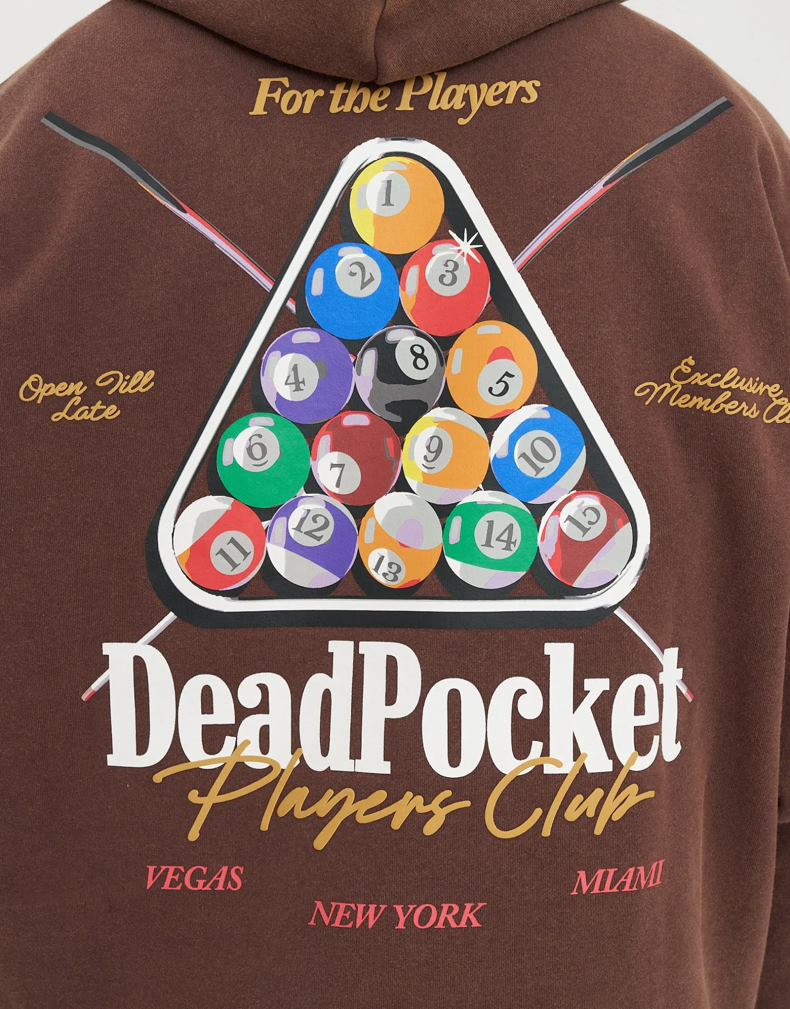 8 Ball Pool Oversized Hoodie in Bitter Brown