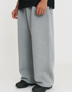 Barrel Fit Scuba Deboss Track Pants in Black