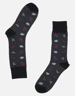 BBQ Dress Socks in Black