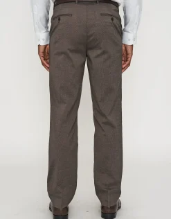 Bexley Slim Fit Suit Trousers in Chocolate