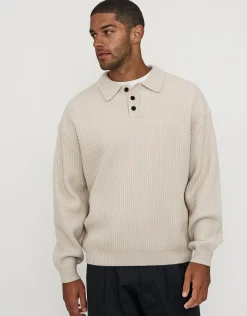 Button Up Knit in Bone