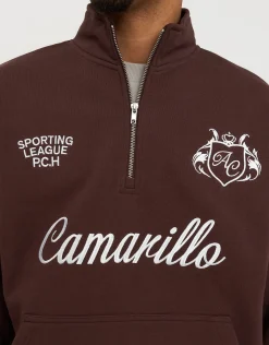 Camarillo Quarter Zip in Bitter Brown