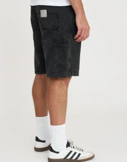 Carpenter Relaxed Fit Jorts in Washed Black