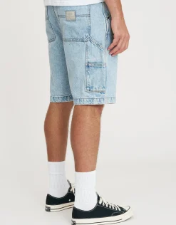 Carpenter Relaxed Fit Jorts in Washed Black