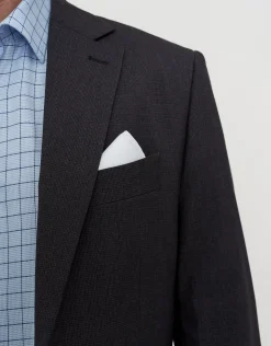 Charcoal Check Slim Fit Suit Jacket in Charcoal