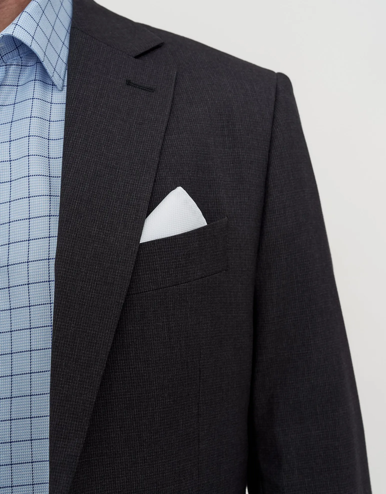 Charcoal Check Slim Fit Suit Jacket in Charcoal