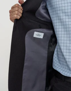Charcoal Check Slim Fit Suit Jacket in Charcoal