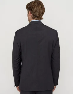 Charcoal Check Slim Fit Suit Jacket in Charcoal