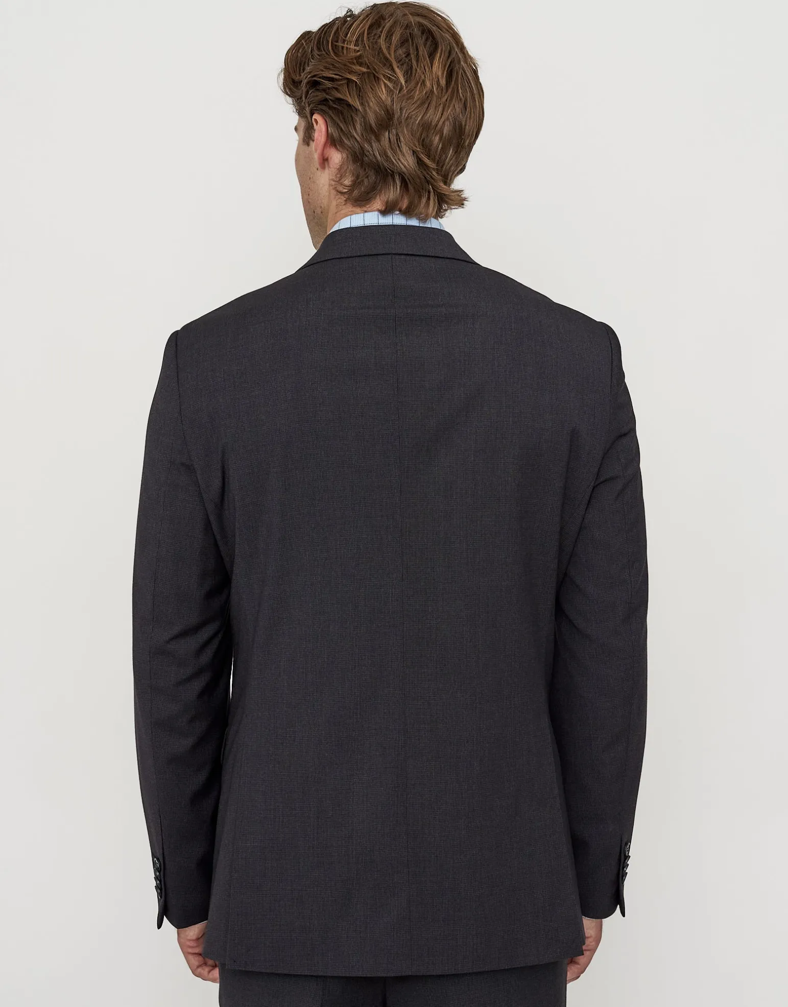 Charcoal Check Slim Fit Suit Jacket in Charcoal