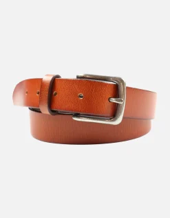 Charlie PU Leather Belt in Rust