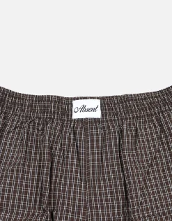Check Boxers in Chocolate