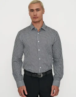 Check Dress Shirt in Light Grey