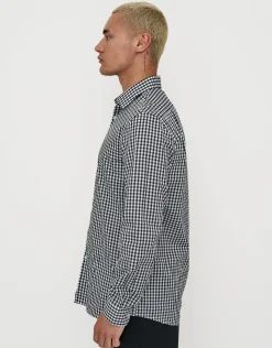 Check Dress Shirt in Light Grey